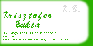 krisztofer bukta business card